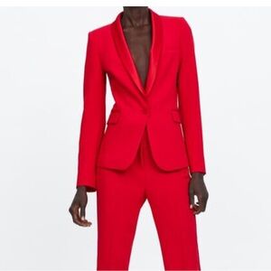 Zara Basic Red Blazer